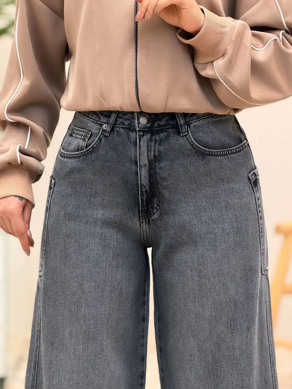 3749-شلوار واید لگ کد 912785